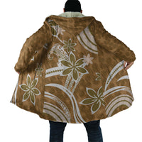 Hawaii Pupuala Plumeria Light Brown Cloak Polynesian Pattern LT01 - Polynesian Pride