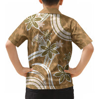 Hawaii Pupuala Plumeria Light Brown Hawaiian Shirt Polynesian Pattern LT01 - Polynesian Pride