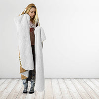 Hawaii Pupuala Plumeria Light Brown Hooded Blanket Polynesian Pattern LT01 - Polynesian Pride