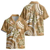 Hawaii Pupuala Plumeria Light Brown Kid Hawaiian Shirt Polynesian Pattern LT01 - Polynesian Pride