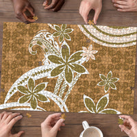 Hawaii Pupuala Plumeria Light Brown Puzzle Polynesian Pattern LT01 - Polynesian Pride