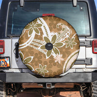 Hawaii Pupuala Plumeria Light Brown Spare Tire Cover Polynesian Pattern LT01 Light Brown - Polynesian Pride