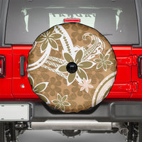 Hawaii Pupuala Plumeria Light Brown Spare Tire Cover Polynesian Pattern LT01 - Polynesian Pride