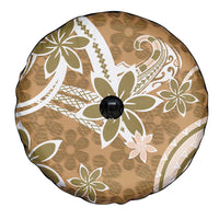 Hawaii Pupuala Plumeria Light Brown Spare Tire Cover Polynesian Pattern LT01 - Polynesian Pride