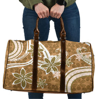 Hawaii Pupuala Plumeria Light Brown Travel Bag Polynesian Pattern LT01 Light Brown - Polynesian Pride