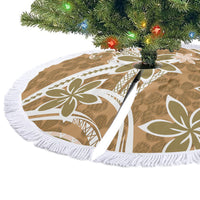Hawaii Pupuala Plumeria Light Brown Tree Skirt Polynesian Pattern LT01 - Polynesian Pride