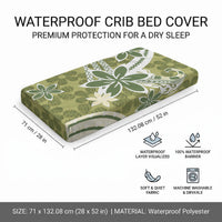 Hawaii Pupuala Plumeria Olive Green Baby Bed Cover Polynesian Pattern LT01 - Polynesian Pride