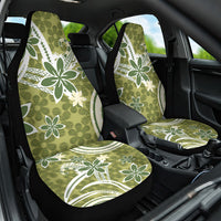 Hawaii Pupuala Plumeria Olive Green Car Seat Cover Polynesian Pattern LT01 One Size Olive Green - Polynesian Pride