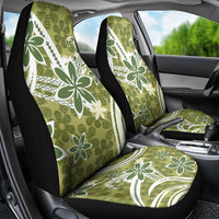 Hawaii Pupuala Plumeria Olive Green Car Seat Cover Polynesian Pattern LT01 - Polynesian Pride