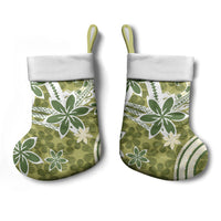 Hawaii Pupuala Plumeria Olive Green Christmas Stocking Polynesian Pattern LT01 - Polynesian Pride