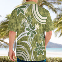 Hawaii Pupuala Plumeria Olive Green Hawaiian Shirt Polynesian Pattern LT01 - Polynesian Pride