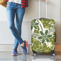 Hawaii Pupuala Plumeria Olive Green Luggage Cover Polynesian Pattern LT01 - Polynesian Pride