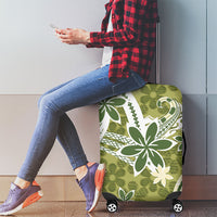 Hawaii Pupuala Plumeria Olive Green Luggage Cover Polynesian Pattern LT01 - Polynesian Pride