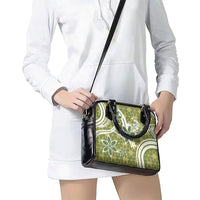 Hawaii Pupuala Plumeria Olive Green Shoulder Handbag Polynesian Pattern LT01 - Polynesian Pride