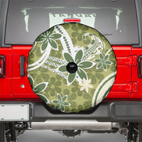 Hawaii Pupuala Plumeria Olive Green Spare Tire Cover Polynesian Pattern LT01 - Polynesian Pride