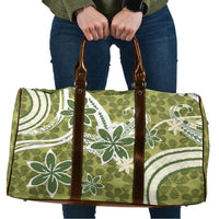Hawaii Pupuala Plumeria Olive Green Travel Bag Polynesian Pattern LT01 Olive Green - Polynesian Pride