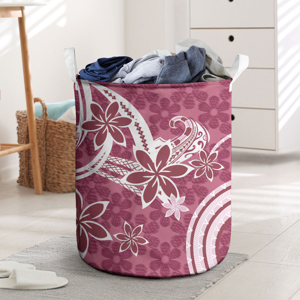 Hawaii Pupuala Plumeria Pink Laundry Basket Polynesian Pattern LT01 Pink - Polynesian Pride