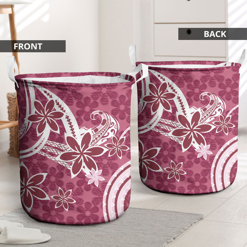 Hawaii Pupuala Plumeria Pink Laundry Basket Polynesian Pattern LT01 - Polynesian Pride