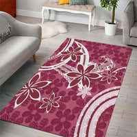 Hawaii Pupuala Plumeria Pink Area Rug Polynesian Pattern LT01 - Polynesian Pride