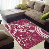 Hawaii Pupuala Plumeria Pink Area Rug Polynesian Pattern LT01 - Polynesian Pride