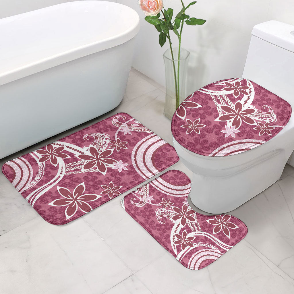 Hawaii Pupuala Plumeria Pink Bathroom Set Polynesian Pattern LT01 - Polynesian Pride