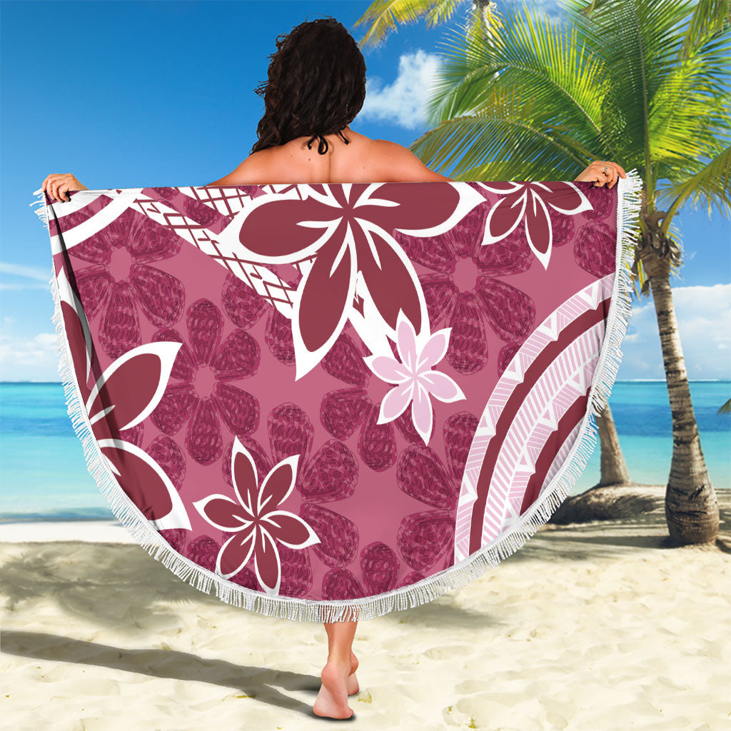 Hawaii Pupuala Plumeria Pink Beach Blanket Polynesian Pattern LT01 - Polynesian Pride