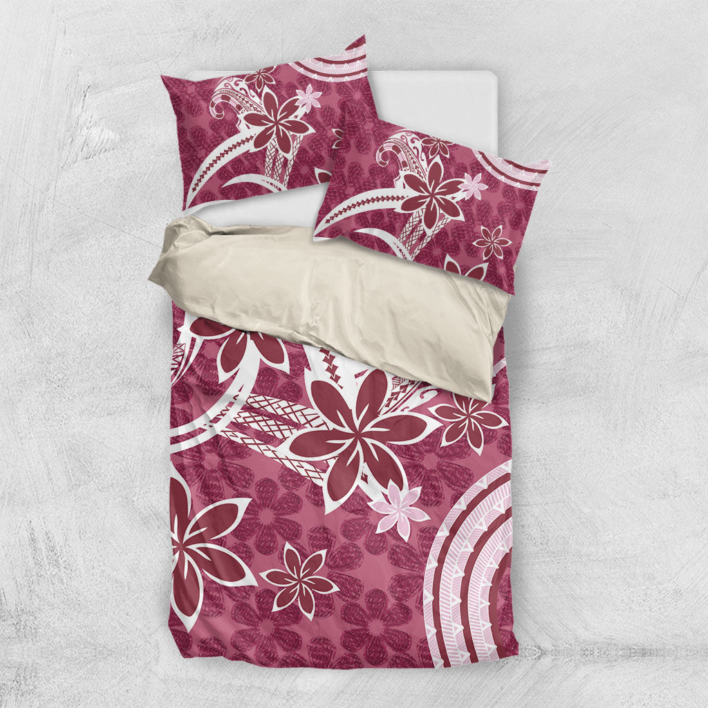Hawaii Pupuala Plumeria Pink Bedding Set Polynesian Pattern LT01 US Twin 172cm x 218cm Pink - Polynesian Pride