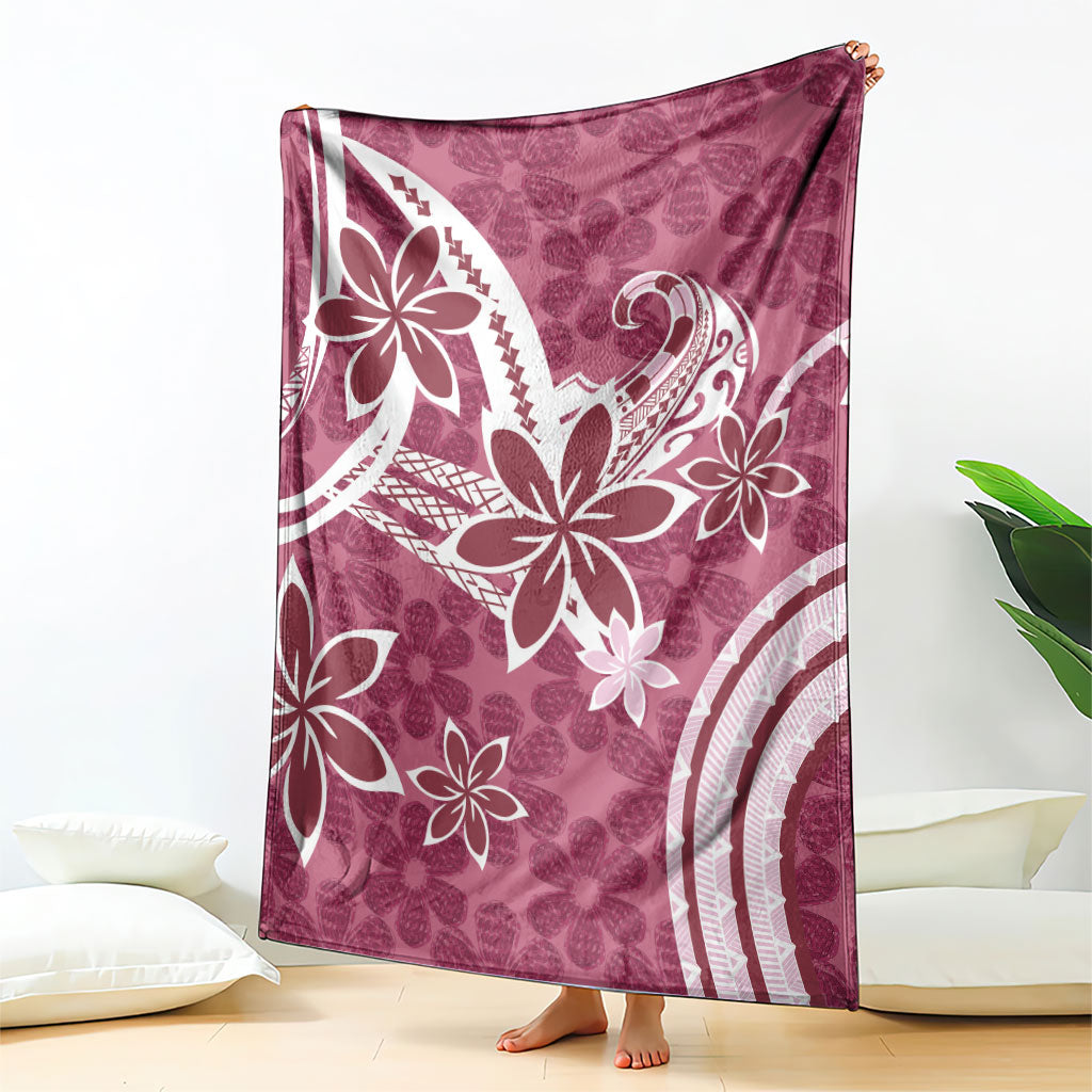 Hawaii Pupuala Plumeria Pink Blanket Polynesian Pattern LT01 - Polynesian Pride
