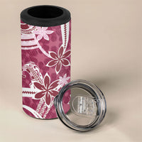 Hawaii Pupuala Plumeria Pink 4 in 1 Can Cooler Tumbler Polynesian Pattern LT01 - Polynesian Pride