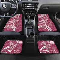 Hawaii Pupuala Plumeria Pink Car Mats Polynesian Pattern LT01 Set 4pcs Pink - Polynesian Pride