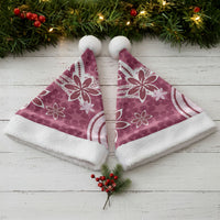Hawaii Pupuala Plumeria Pink Christmas Santa Hat Polynesian Pattern LT01 - Polynesian Pride