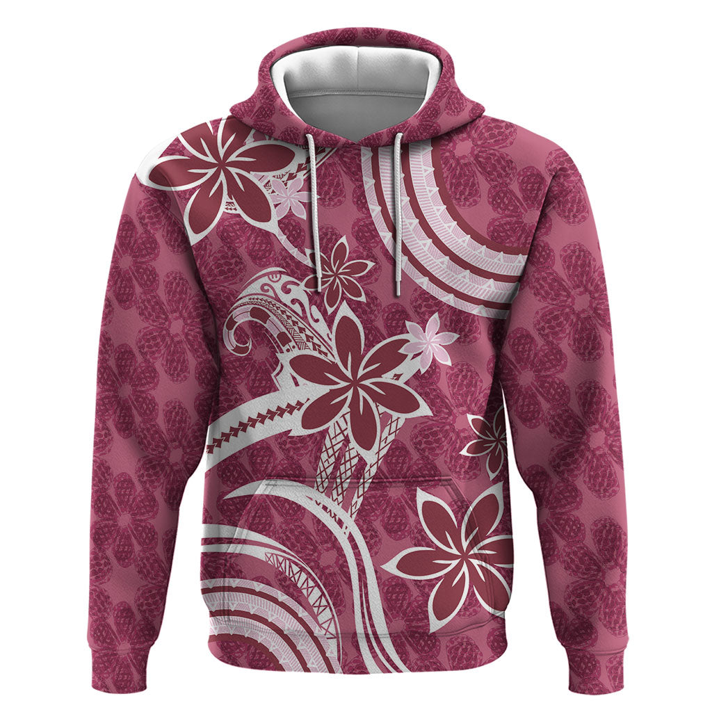 Hawaii Pupuala Plumeria Pink Hoodie Polynesian Pattern LT01 Pullover Hoodie Pink - Polynesian Pride