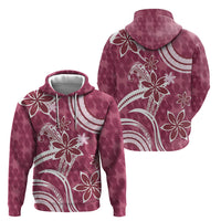 Hawaii Pupuala Plumeria Pink Hoodie Polynesian Pattern LT01 - Polynesian Pride