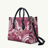 Hawaii Pupuala Plumeria Pink Leather Bag Polynesian Pattern LT01 Pink - Polynesian Pride