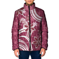 Hawaii Pupuala Plumeria Pink Padded Jacket Polynesian Pattern LT01 Men Pink - Polynesian Pride