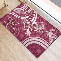 Hawaii Pupuala Plumeria Pink Rubber Doormat Polynesian Pattern LT01 - Polynesian Pride