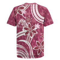 Hawaii Pupuala Plumeria Pink Rugby Jersey Polynesian Pattern LT01 - Polynesian Pride