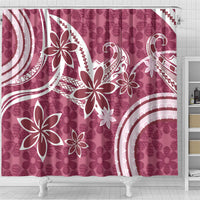 Hawaii Pupuala Plumeria Pink Shower Curtain Polynesian Pattern LT01 - Polynesian Pride