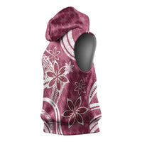 Hawaii Pupuala Plumeria Pink Sleeveless Hoodie Polynesian Pattern LT01 - Polynesian Pride