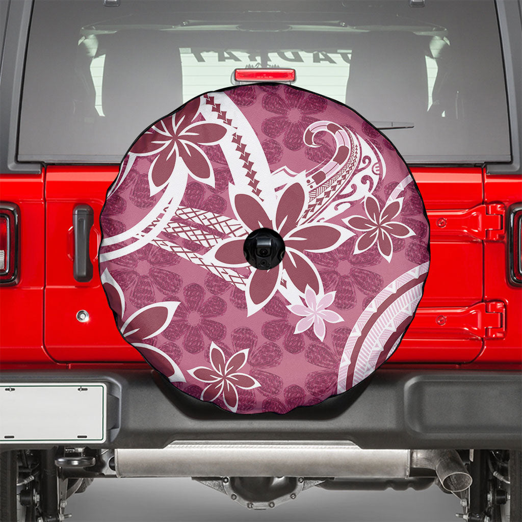 Hawaii Pupuala Plumeria Pink Spare Tire Cover Polynesian Pattern LT01 - Polynesian Pride