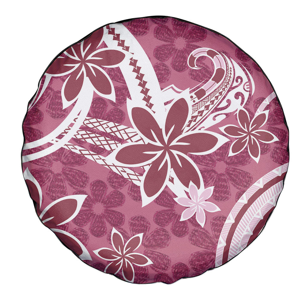 Hawaii Pupuala Plumeria Pink Spare Tire Cover Polynesian Pattern LT01 - Polynesian Pride