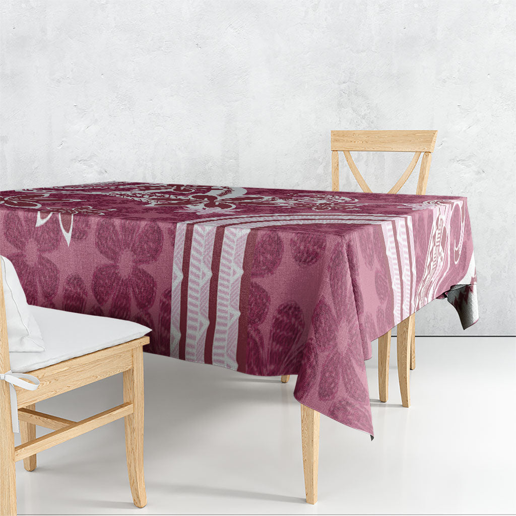 Hawaii Pupuala Plumeria Pink Tablecloth Polynesian Pattern LT01 - Polynesian Pride