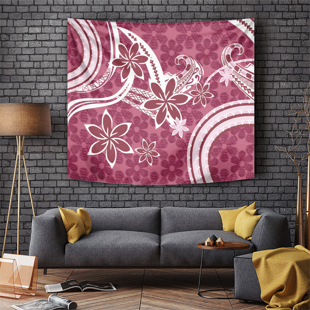 Hawaii Pupuala Plumeria Pink Tapestry Polynesian Pattern LT01 Pink - Polynesian Pride
