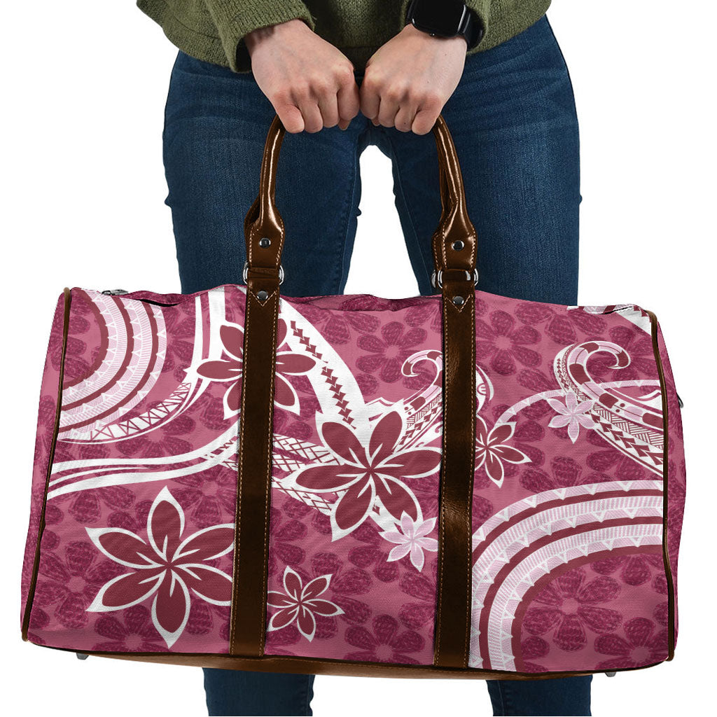 Hawaii Pupuala Plumeria Pink Travel Bag Polynesian Pattern LT01 Pink - Polynesian Pride