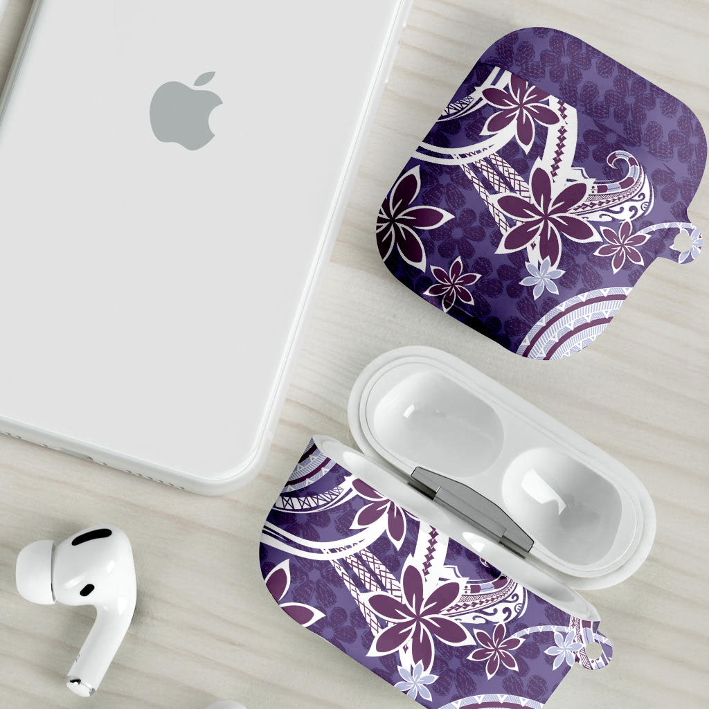 Hawaii Pupuala Plumeria Purple AirPods Case Polynesian Pattern LT01 - Polynesian Pride