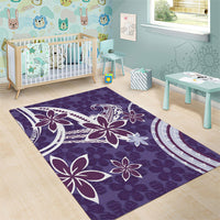 Hawaii Pupuala Plumeria Purple Area Rug Polynesian Pattern LT01 - Polynesian Pride