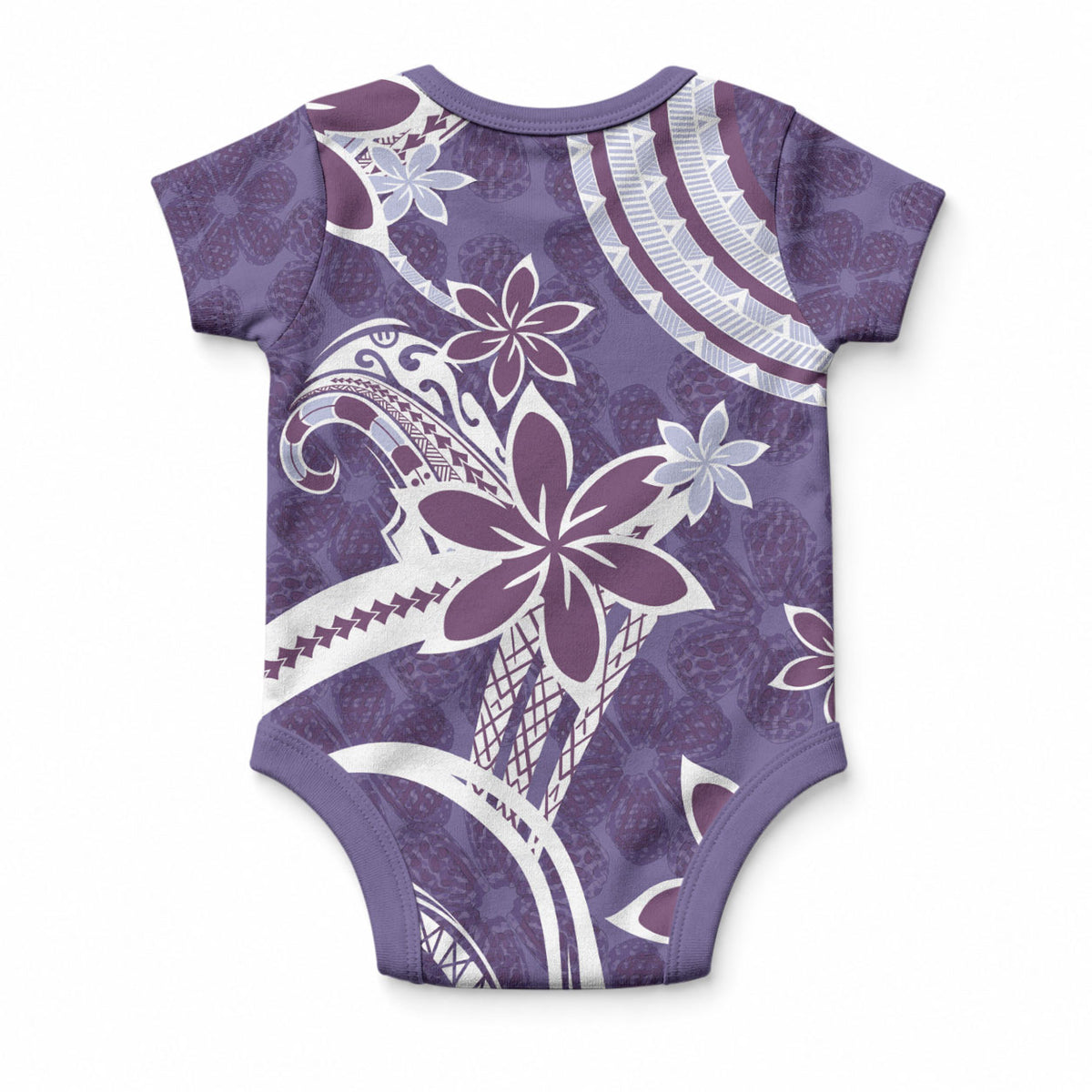 Hawaii Pupuala Plumeria Purple Baby Onesie Polynesian Pattern LT01 - Polynesian Pride