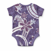 Hawaii Pupuala Plumeria Purple Baby Onesie Polynesian Pattern LT01 - Polynesian Pride