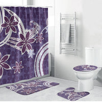 Hawaii Pupuala Plumeria Purple Bathroom Set Polynesian Pattern LT01 Bathroom Set (4 pcs) Purple - Polynesian Pride