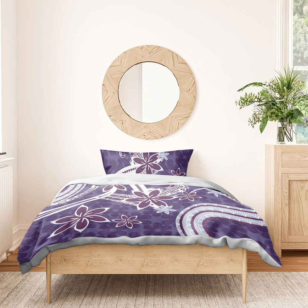 Hawaii Pupuala Plumeria Purple Bedding Set Polynesian Pattern LT01 - Polynesian Pride